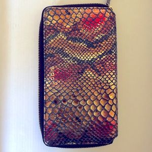 Lodis genuine leather snake print wallet